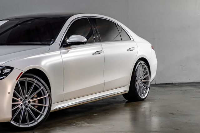 2022 Mercedes-Benz S 500 4MATIC White Magno Matte AMG 3D TECH 22" Vossen TX | Dallas, TX | East Dallas Diesel 2022 Mercedes-Benz S 500 4MATIC White Magno Matte AMG 3D TECH 22" Vossen TX | Dallas, TX | East Dallas Diesel