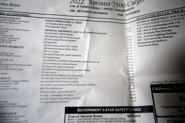 2022 Mercedes-Benz Sprinter 2500 | Burbank, California | MDK International