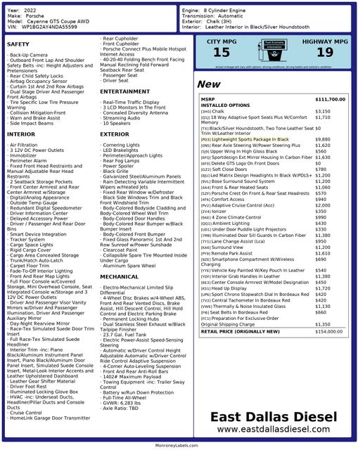 2022 Porsche Cayenne Coupe GTS Lightweight Sports Black Pkg HIGHLY OPTIONED | Dallas, TX | East Dallas Diesel 2022 Porsche Cayenne Coupe GTS Lightweight Sports Black Pkg HIGHLY OPTIONED | Dallas, TX | East Dallas Diesel