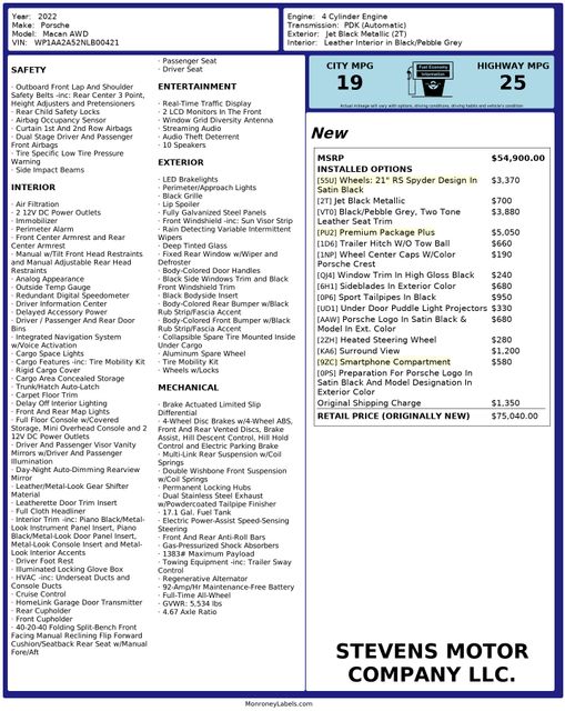 2022 Porsche Macan AWD | Dallas, TX | Stevens Motor Company LLC 2022 Porsche Macan AWD | Dallas, TX | Stevens Motor Company LLC