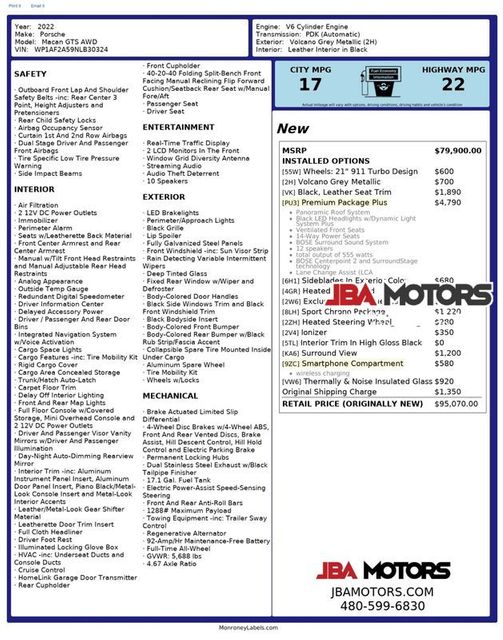 2022 Porsche Macan GTS AWD SUV Highly Optioned 1 Owner Clean CarFax | MESA, AZ | JBA MOTORS 2022 Porsche Macan GTS AWD SUV Highly Optioned 1 Owner Clean CarFax | MESA, AZ | JBA MOTORS