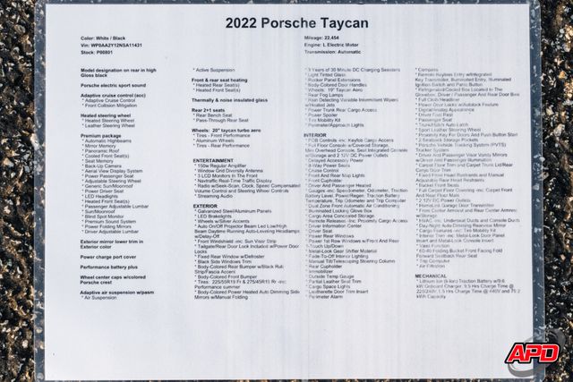 2022 Porsche Taycan 2022 Porsche Taycan