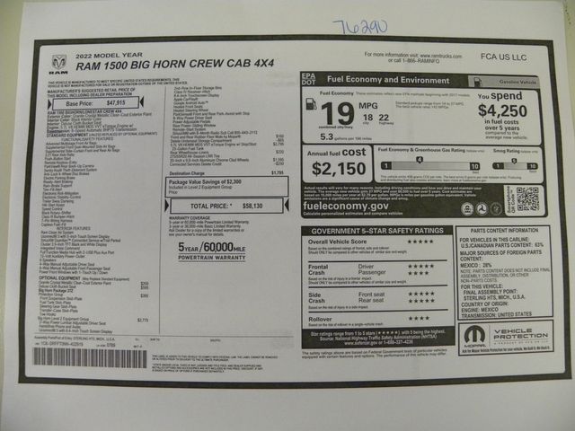 2022 Ram 1500 Big Horn 2022 Ram 1500 Big Horn