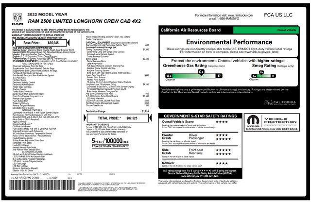 2022 Ram 2500 Limited Longhorn 2022 Ram 2500 Limited Longhorn