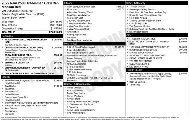 2022 Ram 2500 Tradesman