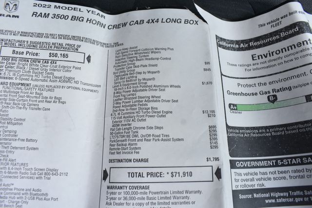 2022 Ram 3500 Big Horn