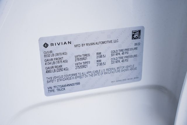 2022 Rivian R1T Adventure CREW CAB AWD / LOADED / GLACIER WHITE | Dallas, TX | Rocky Mountain Truck Stop Dallas