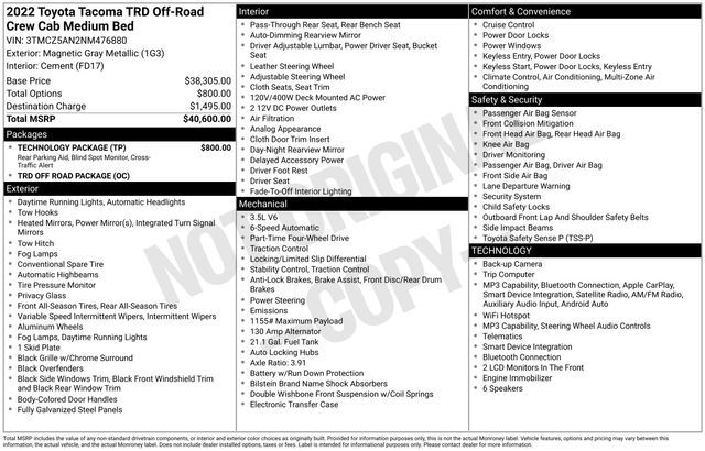 2022 Toyota Tacoma TRD Off-Road
