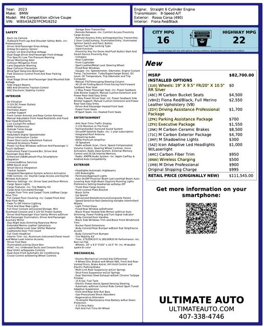 2023 BMW M4 Competition xDrive | Orlando, FL | Ultimate Auto 