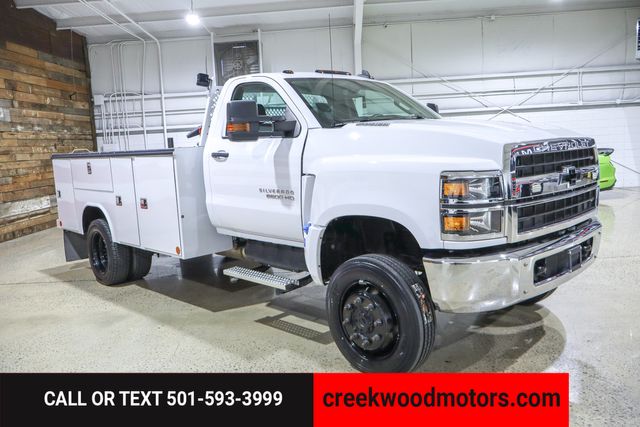 2023 Chevrolet Silverado 6500HD Utility Flatbed Boxes 4x4 Dually Diesel 1 Owner