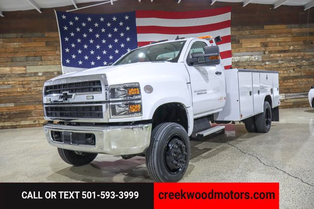 2023 Chevrolet Silverado 6500HD Utility Flatbed Boxes 4x4 Dually Diesel 1 Owner