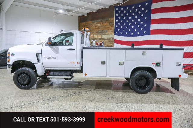 2023 Chevrolet Silverado 6500HD Utility Flatbed Boxes 4x4 Dually Diesel 1 Owner