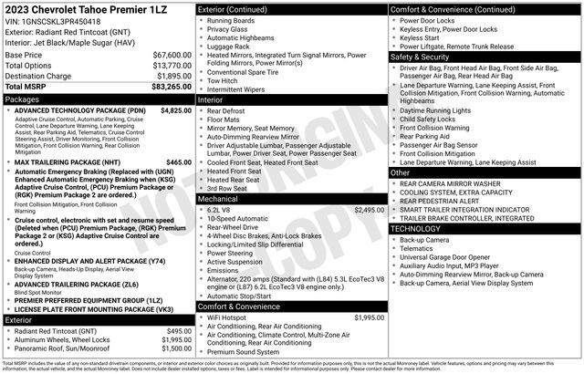 2023 Chevrolet Tahoe Premier