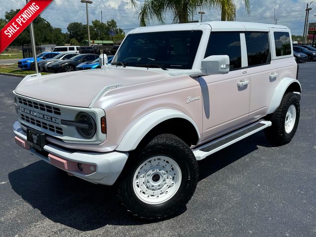 2023 Ford Bronco OUTER BANKS V6 PINK WHITE CUSTOM LEATHER HARDTOP