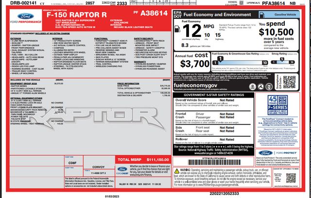 2023 Ford F-150 Raptor R PANO ROOF 17" VOSSEN New 37" Toyo ATIII | Dallas, TX | East Dallas Diesel