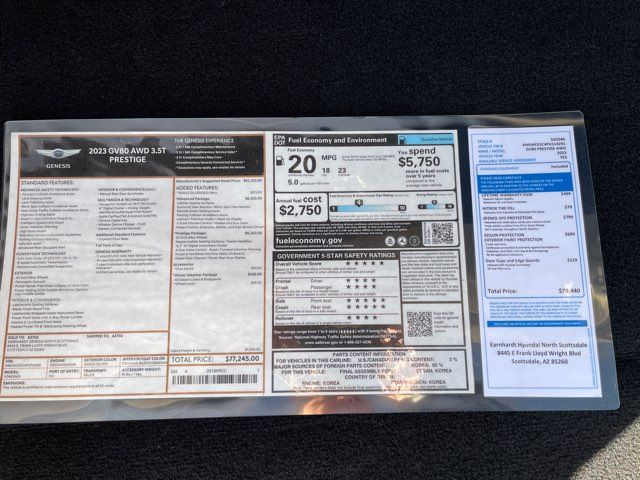 2023 Genesis GV80 3.5T PRESTIGE ADVANCED | Layton, Utah | Premier Motorsports LLC
