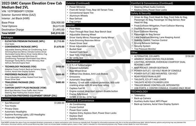 2023 GMC Canyon Elevation