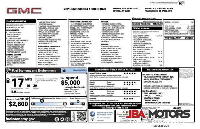 2023 GMC Sierra 1500 Denali 4x4 4WD Crew Cab DENALI RESERVE PACKAGE 1 Owner | MESA, AZ | JBA MOTORS 2023 GMC Sierra 1500 Denali 4x4 4WD Crew Cab DENALI RESERVE PACKAGE 1 Owner | MESA, AZ | JBA MOTORS