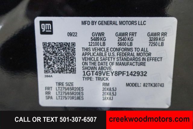 2023 GMC Sierra 3500HD AT4 4x4 Duramax Diesel Allison LEVELED Black 20s