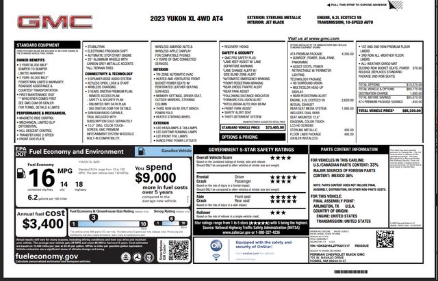 2023 GMC Yukon XL AT4 Premium 4WD 6.2L V8 LIFTED 35" A/T Rear TVs | Dallas, TX | East Dallas Diesel