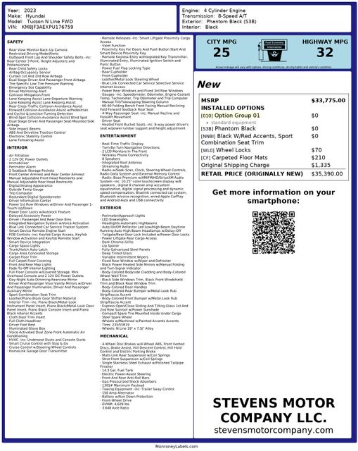 2023 Hyundai Tucson N Line PerfectCarfax PanoSunroof Bose | Dallas, TX | Stevens Motor Company LLC 2023 Hyundai Tucson N Line PerfectCarfax PanoSunroof Bose | Dallas, TX | Stevens Motor Company LLC