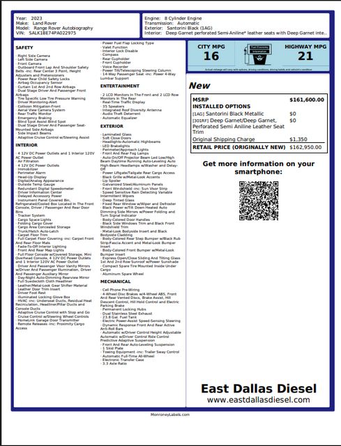2023 Land Rover Range Rover P530 Autobiography LWB | Dallas, TX | East Dallas Diesel