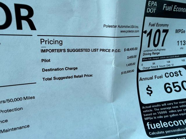 2023 Polestar 2 POLESTAR 2 LONG RANGE MAGNESIUM PILOT CARFAX CERT | Plant City, FL | psv5 DEMO - Bayshore Automotive