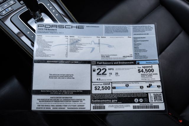 2023 Porsche 718 Boxster S AUTO,PREM PKG,BACK-UP CAM,20IN WHLS,4k | Carrollton, TX | Texas Vehicle Exchange 2023 Porsche 718 Boxster S AUTO,PREM PKG,BACK-UP CAM,20IN WHLS,4k | Carrollton, TX | Texas Vehicle Exchange