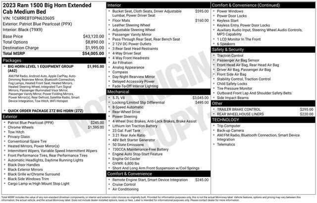 2023 Ram 1500 Big Horn/Lone Star