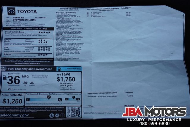 2023 Toyota Sienna XLE 7-Passenger 1 Owner Clean CarFax 27k LOW Miles | MESA, AZ | JBA MOTORS