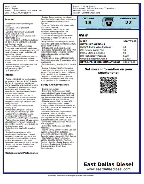 2023 Toyota Tacoma SR5 V6 | Dallas, TX | East Dallas Diesel 2023 Toyota Tacoma SR5 V6 | Dallas, TX | East Dallas Diesel