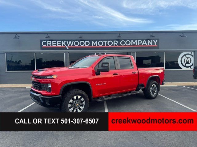 2024 Chevrolet Silverado 2500HD Custom 4x4 Crew Cab 6.6 GAS Allison Red 1Owner 20s