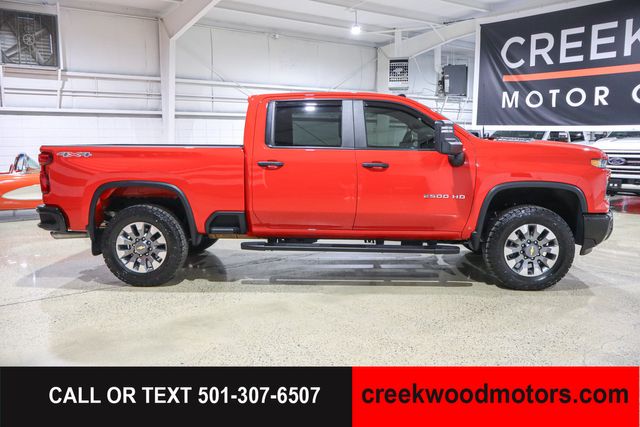 2024 Chevrolet Silverado 2500HD Custom 4x4 6.6 GAS Allison Red 1 Owner 20s LEVELED