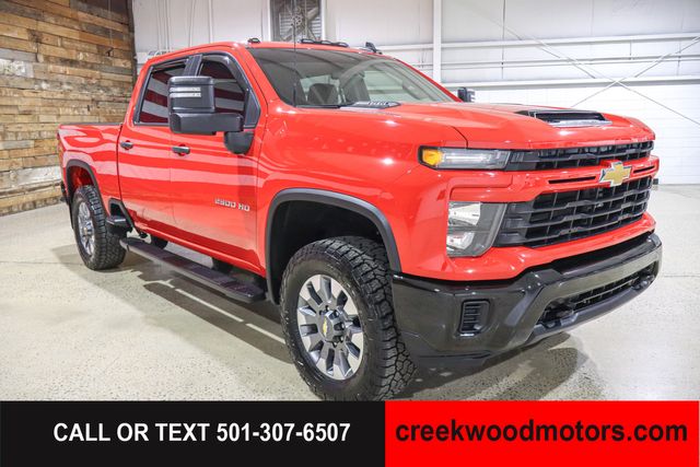 2024 Chevrolet Silverado 2500HD Custom 4x4 6.6 GAS Allison Red 1 Owner 20s LEVELED