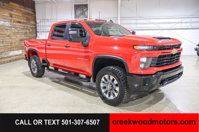 2024 Chevrolet Silverado 2500HD Custom 4x4 6.6 GAS Allison Red 1 Owner 20s LEVELED