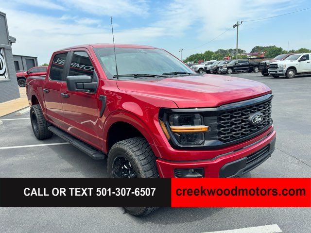 2024 Ford F-150 STX 4x4 Crew Cab 5.0 1Owner Leveled 20s Financing
