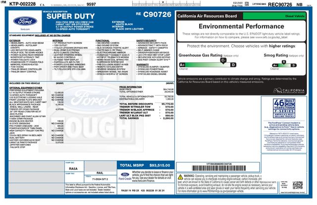2024 Ford F-250 Super Duty Lariat Ultimate TREMOR OFF-ROAD Carli E-Venture TX | Dallas, TX | East Dallas Diesel 2024 Ford F-250 Super Duty Lariat Ultimate TREMOR OFF-ROAD Carli E-Venture TX | Dallas, TX | East Dallas Diesel
