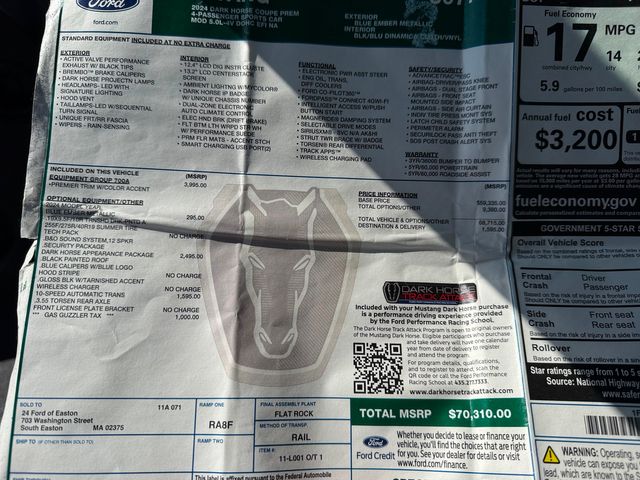 2024 Ford Mustang DARK HORSE BLUE EMBER APP PKG AUTO $70K NEW | Plant City, FL | psv5 DEMO - Bayshore Automotive 2024 Ford Mustang DARK HORSE BLUE EMBER APP PKG AUTO $70K NEW | Plant City, FL | psv5 DEMO - Bayshore Automotive