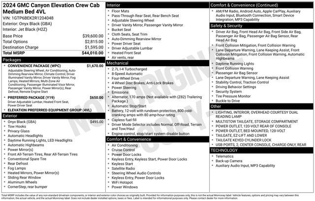 2024 GMC Canyon Elevation