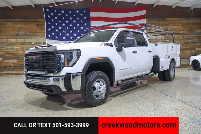 2024 GMC Sierra 3500HD Pro 4x4 Dually Utility Flatbed Boxes Diesel 1Owner