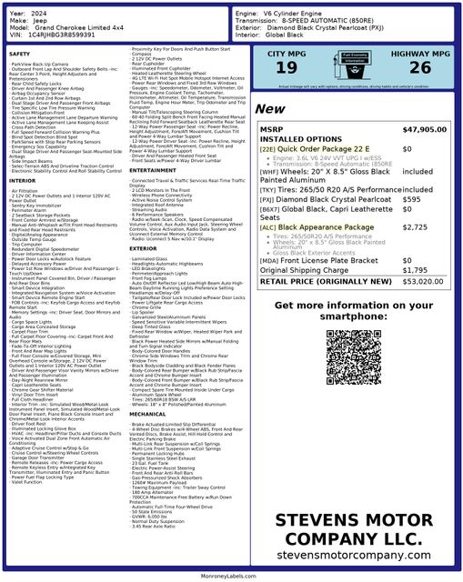 2024 Jeep Grand Cherokee 4WD Limited OneOwner PerfectCarfax | Dallas, TX | Stevens Motor Company LLC 2024 Jeep Grand Cherokee 4WD Limited OneOwner PerfectCarfax | Dallas, TX | Stevens Motor Company LLC