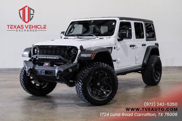 2024 Jeep Wrangler Unlimited WILLYS 4X4 LIFTED,4PLAY WHEELS,ONLY 1K | Carrollton, TX | Texas Vehicle Exchange