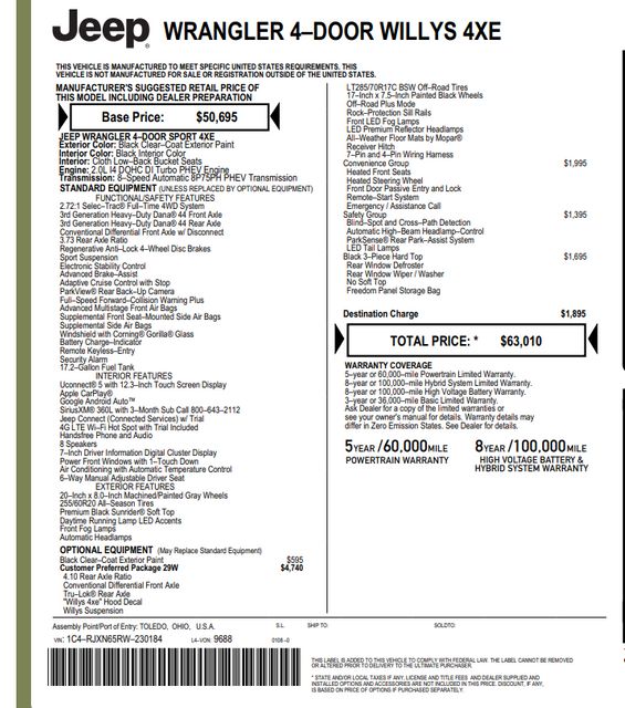 2024 Jeep Wrangler Willys 4xe | Lake Forest IL | Executive Motor Carz