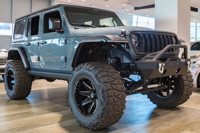 2024 Jeep Wrangler Rubicon X Lifted 6" 38" tires rock lights amp step custom