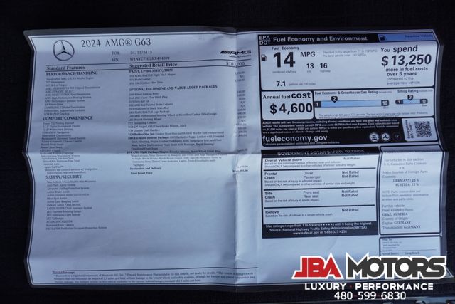 2024 Mercedes-Benz G-Class G63 AMG G Class 63 G Wagon ONLY 7k MILES | MESA, AZ | JBA MOTORS