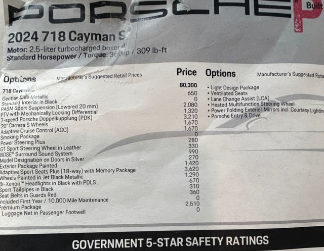 2024 Porsche 718 Cayman S | Longwood, FL | Millenia Motors