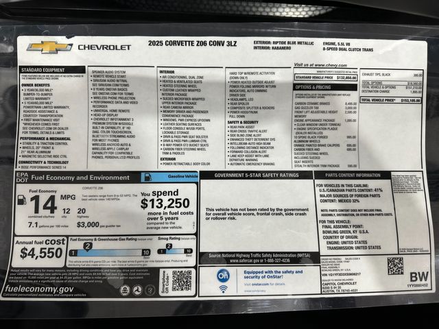2025 Chevrolet Corvette Z06 CONV 3LZ, E60, Carbon's, Forged $153k MSRP, 2k | Dallas, Texas | Corvette Warehouse 2025 Chevrolet Corvette Z06 CONV 3LZ, E60, Carbon's, Forged $153k MSRP, 2k | Dallas, Texas | Corvette Warehouse