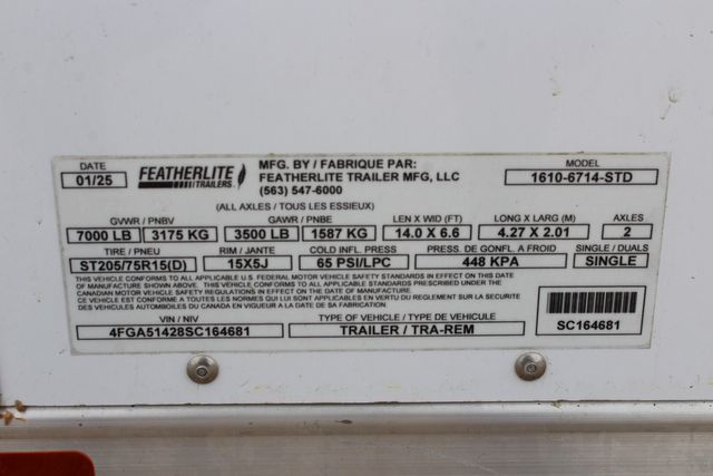 2025 Featherlite 1610 CARGO UTILITY 14' ENCLOSED UTILITY TRAILER 7' TALL | CONROE, TX | SportChassis/ Featherlite Trailers of Texas 2025 Featherlite 1610 CARGO UTILITY 14' ENCLOSED UTILITY TRAILER 7' TALL | CONROE, TX | SportChassis/ Featherlite Trailers of Texas