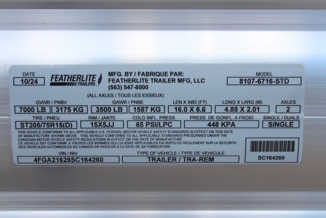 2025 Featherlite 8107 Livestock 16' 16' BP LIVESTOCK 6'7"W X 6'6"T CUT GATE 3 AIR GAPS | CONROE, TX | SportChassis/ Featherlite Trailers of Texas 2025 Featherlite 8107 Livestock 16' 16' BP LIVESTOCK 6'7"W X 6'6"T CUT GATE 3 AIR GAPS | CONROE, TX | SportChassis/ Featherlite Trailers of Texas