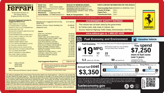 2025 Ferrari Roma Spider MSRP 366K, CARBON FIBRE, HTD/COOL LTH, ADAS,BIANCA | Carrollton, TX | Texas Vehicle Exchange 2025 Ferrari Roma Spider MSRP 366K, CARBON FIBRE, HTD/COOL LTH, ADAS,BIANCA | Carrollton, TX | Texas Vehicle Exchange